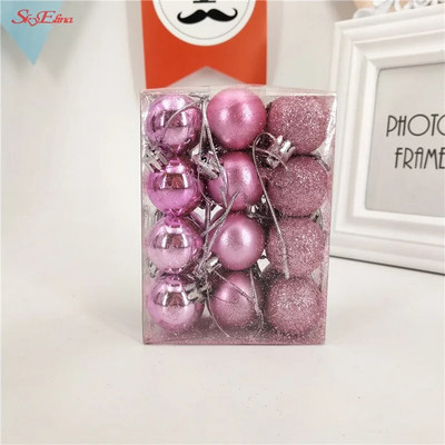 Mūsdienīgas 24gab 3cm Ziemassvētku balles plastmasas amatniecības putas Bauble Piekārtas Ziemassvētku eglītes dekors Kāzu mājas Ziemassvētku dekorēšanas piederumi 6ZHH181