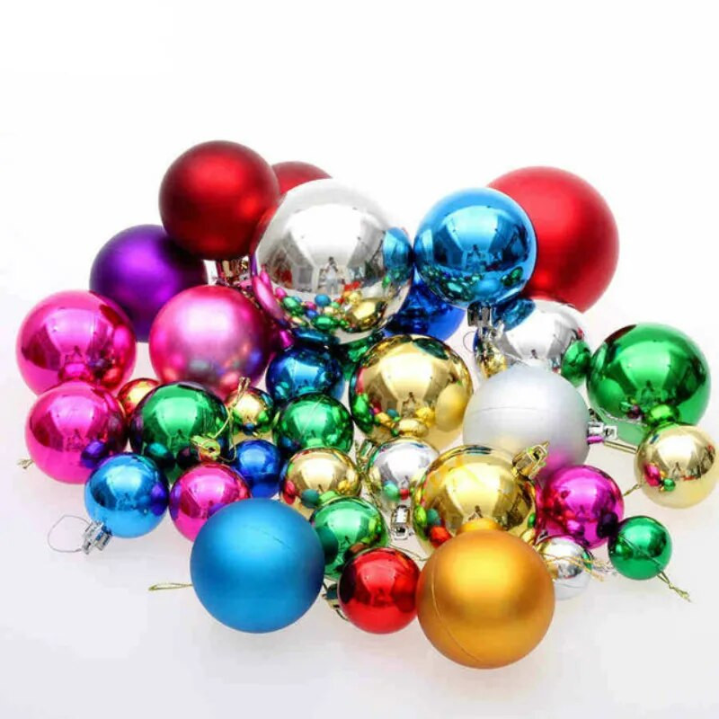 Mūsdienīgas 24gab 3cm Ziemassvētku balles plastmasas amatniecības putas Bauble Piekārtas Ziemassvētku eglītes dekors Kāzu mājas Ziemassvētku dekorēšanas piederumi 6ZHH181