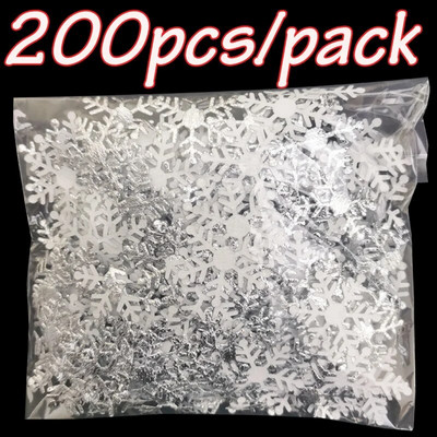 (200 kom/pakiranje) Božićne pahuljice širine 30 mm Konfeti Umjetni snijeg Božićni ukrasi za drvce Dekoracije za kućnu zabavu Vjenčanje