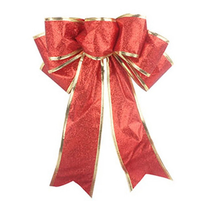 Veliki božićni ukras s mašnom, vintage mašna, vrpca, privjesak, vijenac za božićno drvce, viseći ukrasi za kućnu zabavu