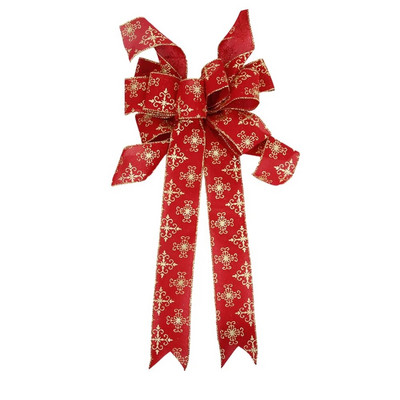 Veliki božićni ukras s mašnom, vintage mašna, vrpca, privjesak, vijenac za božićno drvce, viseći ukrasi za kućnu zabavu