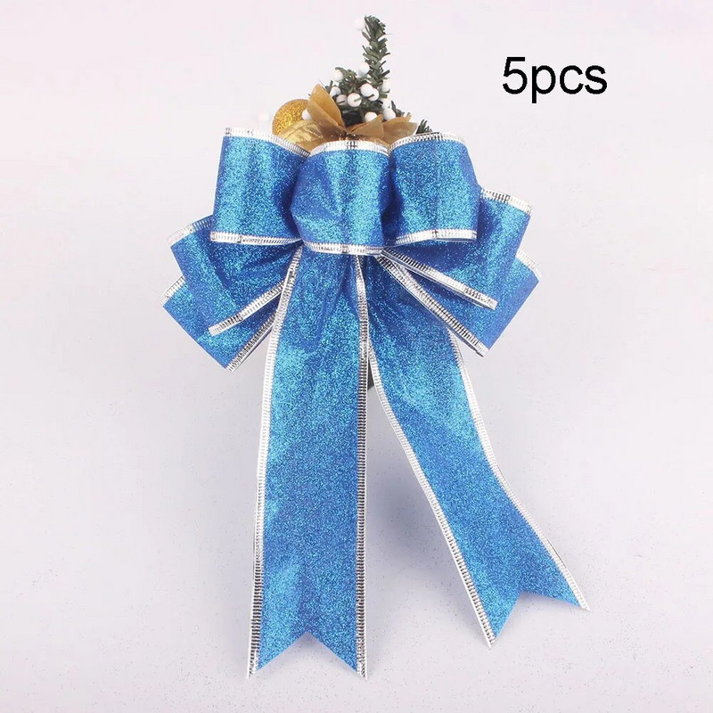 Veliki božićni ukras s mašnom, vintage mašna, vrpca, privjesak, vijenac za božićno drvce, viseći ukrasi za kućnu zabavu