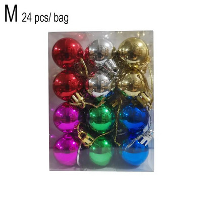 24kom Božićne kuglice Ukrasi za Božićno božićno drvce 3cm Viseća kuglica Mini ukrasi za božićno drvce Više boja
