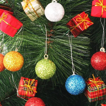 12 бр. 3 см коледна топка Украса за коледна елха Орнаменти за домашен декор Хелоуин Нова година Аксесоари за топка с висулка Navidad