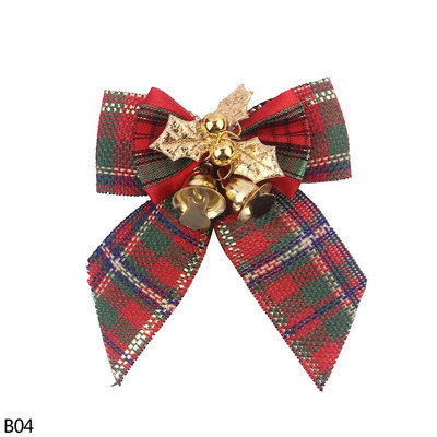 5db 8x8cm karácsonyi csokornyakkendő finom csokorcsomó kis harangokkal barkács masnik kézműves karácsonyfadísz karácsonyi ajándék masni