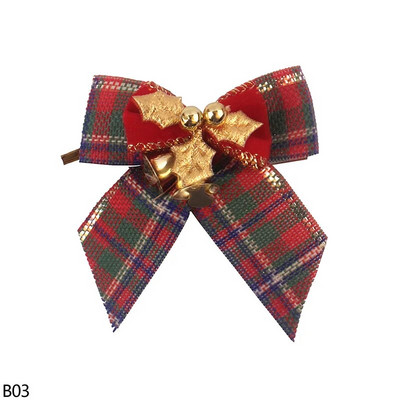 5db 8x8cm karácsonyi csokornyakkendő finom csokorcsomó kis harangokkal barkács masnik kézműves karácsonyfadísz karácsonyi ajándék masni