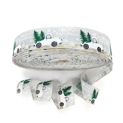 Božićna platnena vrpca 5/6,3*200 cm Djed Božićnjak Poklon kutija Božićna vrpca Žičana božićna jelka Auto Božićni ukrasi Potrepštine za zabavu