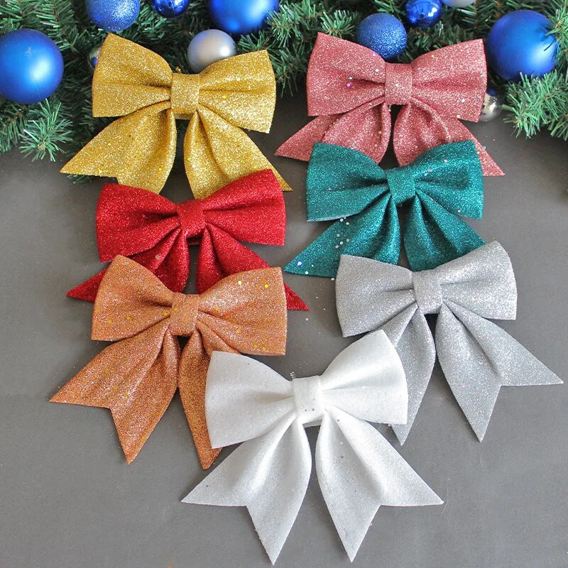 Božićne mašne Diy Dekoracije za zabave Ukrasi za božićno drvce Privjesci Poklon kutije Pribor