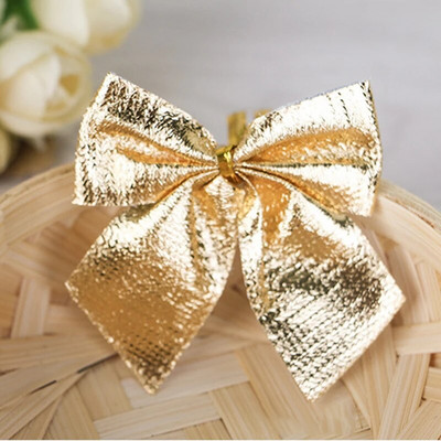 12GAB 6cm Ziemassvētku rotājumi bantīte Zelta Sudraba Ziemassvētku Dāvanas Ziemassvētku Eglītes Piekaramie Rotājumi Kuloni Mājas Jaungada dekors