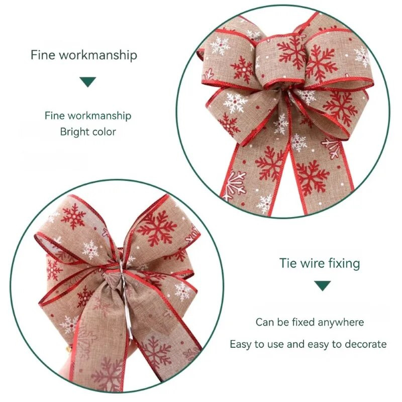 Božićni ukrasi 43CM leptir mašna za božićno drvce Dekoracija božićnih potrepština za Dan zahvalnosti Novogodišnja 2024. dekoracija Božićne leptir mašne