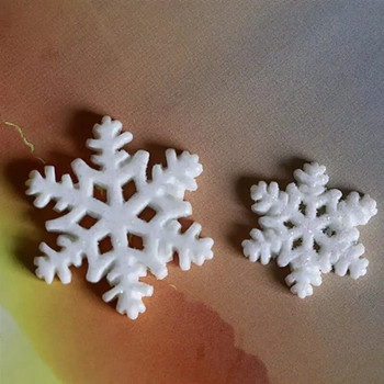24PCS Коледна украса със снежинки Коледен миниатюрен орнамент Блестяща снежинка Смола Чар Бонсай Орнамент за фестивал