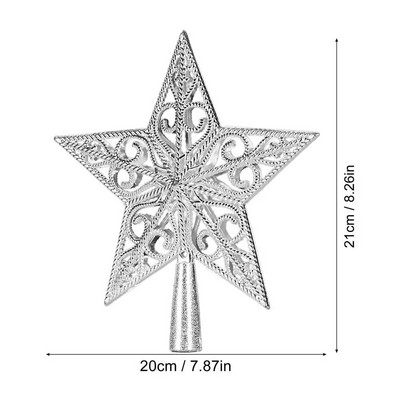 Kalėdų eglutės Topper nešiojamas Kalėdų eglutės Top Star daugkartinio naudojimo kūrybinis medžio pakabukas dekoratyvinis kalėdinis papuošalas eglutei