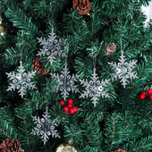 Műanyag hópelyhek mesterséges szimulációja Otthoni karácsonyfadíszítés Winter Wonderland party dekoráció nagyon átlátszó