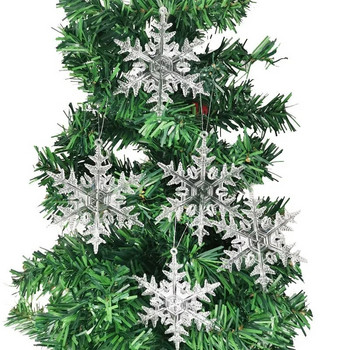Τεχνητή προσομοίωση πλαστικών νιφάδων χιονιού Διακόσμηση χριστουγεννιάτικου δέντρου στο σπίτι Διακόσμηση πάρτι Χειμώνας Χώρα των Θαυμάτων Εξαιρετικά διαφανές