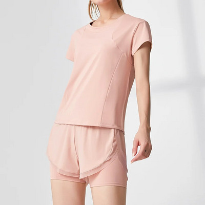 2023-as új nyári sport öltöny, gyorsan száradó, légáteresztő, laza szabadidős női edzőtermi fitnesz atlétikai futó jóga tornaruhák