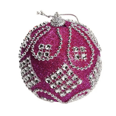 Svjetlucave kuglice s božićnim kamenčićima od pjene Vintage sjajni ukrasi za božićno drvce od 8 cm Ukrasna viseća božićna kuglica Nova godina