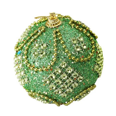 Svjetlucave kuglice s božićnim kamenčićima od pjene Vintage sjajni ukrasi za božićno drvce od 8 cm Ukrasna viseća božićna kuglica Nova godina