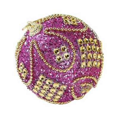 Svjetlucave kuglice s božićnim kamenčićima od pjene Vintage sjajni ukrasi za božićno drvce od 8 cm Ukrasna viseća božićna kuglica Nova godina