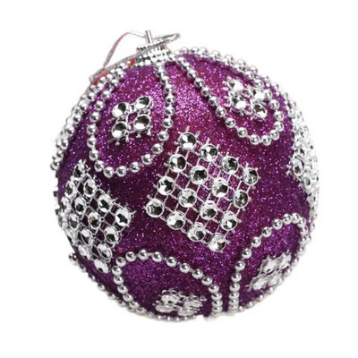 Svjetlucave kuglice s božićnim kamenčićima od pjene Vintage sjajni ukrasi za božićno drvce od 8 cm Ukrasna viseća božićna kuglica Nova godina