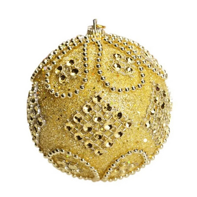 Svjetlucave kuglice s božićnim kamenčićima od pjene Vintage sjajni ukrasi za božićno drvce od 8 cm Ukrasna viseća božićna kuglica Nova godina