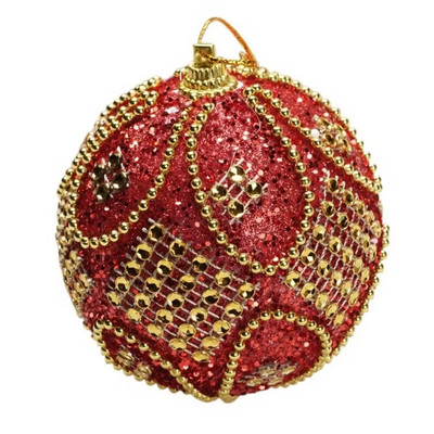 Svjetlucave kuglice s božićnim kamenčićima od pjene Vintage sjajni ukrasi za božićno drvce od 8 cm Ukrasna viseća božićna kuglica Nova godina