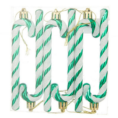 6 kom. Božićni privjesak od bombona štapića Jednostavna instalacija Kućni ukrasi Darovi za stol Polica za knjige Dekoracija kamina