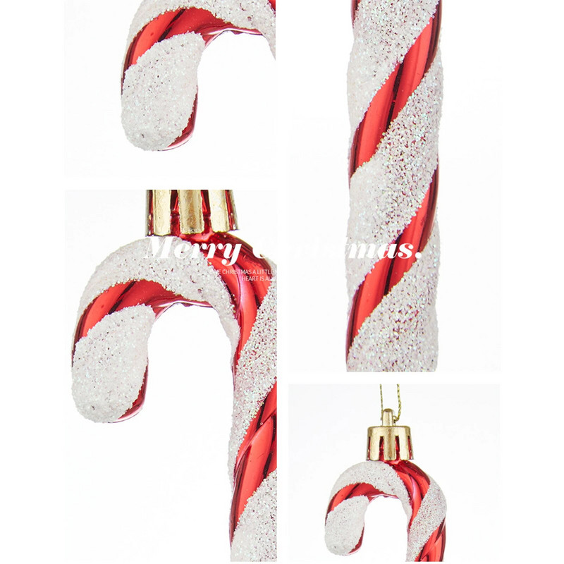 6 kom. Božićni privjesak od bombona štapića Jednostavna instalacija Kućni ukrasi Darovi za stol Polica za knjige Dekoracija kamina