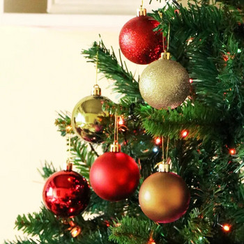 24 τμχ/Συσκευασία 4cm Χρώμα Χριστουγεννιάτικες Μπάλες Διακόσμηση δέντρου Κρεμασμένα μενταγιόν Στολίδια Για Γραφείο Γραφείου Μπαρ Διακόσμηση γάμου