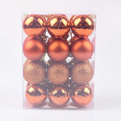 24 kom/pakiranje 4 cm Božićne kuglice u boji Dekoracija za drvce Viseći privjesci Ukrasi za kućni ured Bar Party Dekoracija vjenčanja