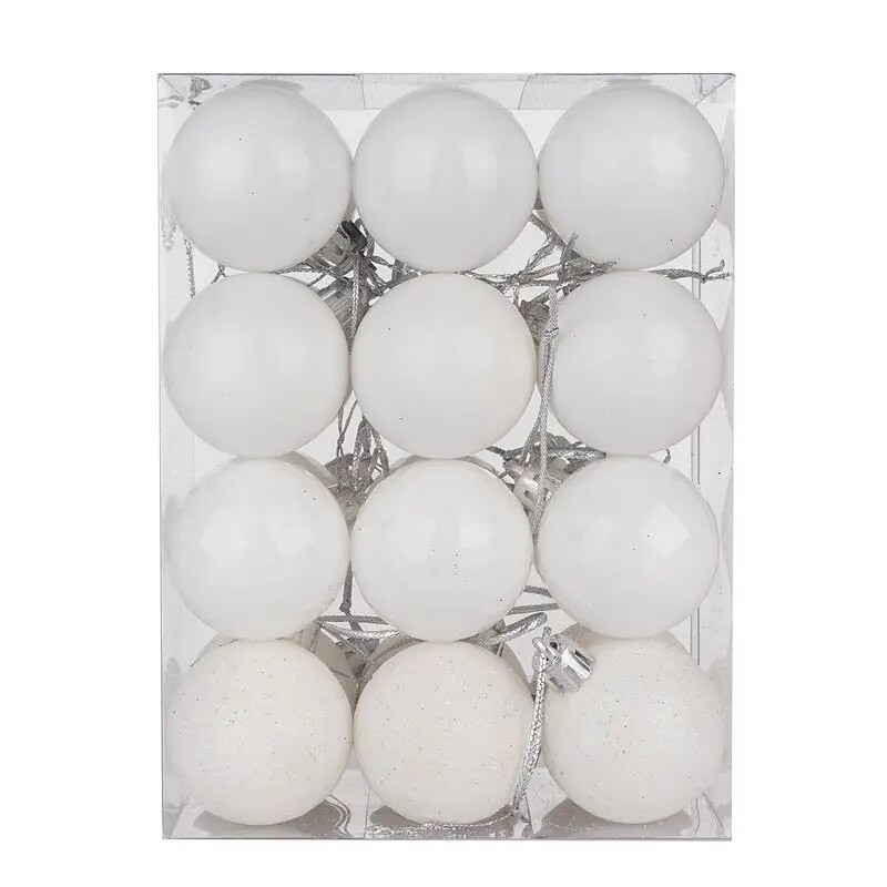 24 kom/pakiranje 4 cm Božićne kuglice u boji Dekoracija za drvce Viseći privjesci Ukrasi za kućni ured Bar Party Dekoracija vjenčanja