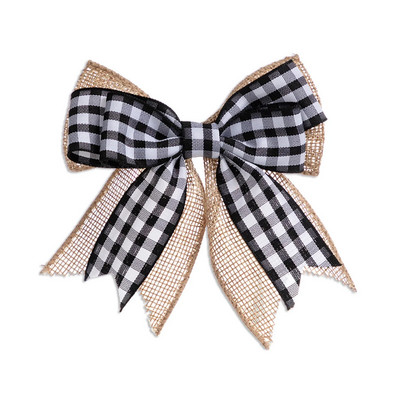 Väike jõulutrükk Bowknot Mutilplace, kasutades puuukse seina rippuvat kaunistust