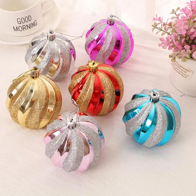 12Pcs Коледни безделници Ball Party Сватбена елха Висящи Орнамент Декорация