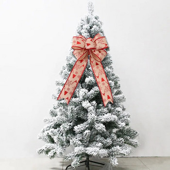1τμχ Χριστουγεννιάτικη Κορδέλα Φιόγκος Πανί Χριστουγεννιάτικα Διακοσμητικά Χιονονιφάδα για Χειροτεχνία Στολίδια Χριστουγεννιάτικου Δέντρου