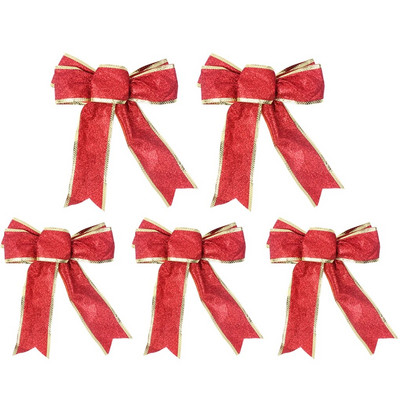 5 komada svjetlucave vrpce s mašnama za Božićne mašne za vijence Božićni ukrasi za uređenje doma