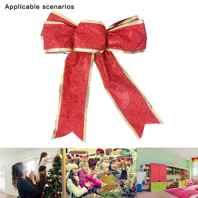 5 komada svjetlucave vrpce s mašnama za Božićne mašne za vijence Božićni ukrasi za uređenje doma