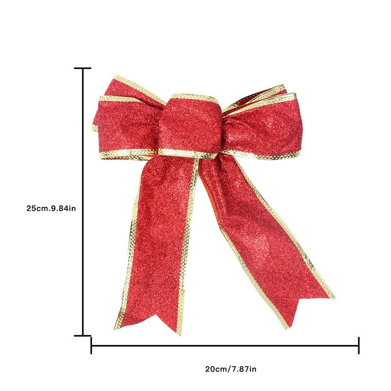 5 komada svjetlucave vrpce s mašnama za Božićne mašne za vijence Božićni ukrasi za uređenje doma