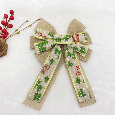 Ziemassvētku bantīte mākslīgās kaņepes Melnbaltā rūtainā kaņepes liela tauriņa Ziemassvētku rotājumi galvassegas