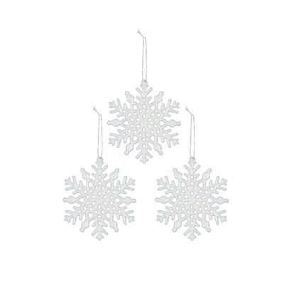 Božićni privjesak s pahuljicama Dekoracija za božićno drvce Svjetlucave bijele snježne pahuljice Viseći ukrasi Ukras za dom za novogodišnju zabavu