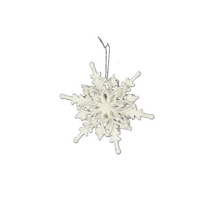Božićni privjesak s pahuljicama Dekoracija za božićno drvce Svjetlucave bijele snježne pahuljice Viseći ukrasi Ukras za dom za novogodišnju zabavu