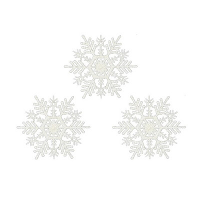 Božićni privjesak s pahuljicama Dekoracija za božićno drvce Svjetlucave bijele snježne pahuljice Viseći ukrasi Ukras za dom za novogodišnju zabavu