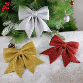 Velike mašne Božićno drvce Svjetlucavi ukrasi s mašnama DIY obrtnički vijenci Dodaci Novogodišnji božićni ukrasi Božićni pribor