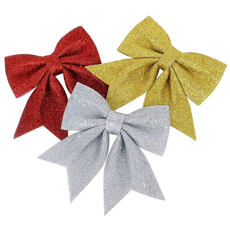 Velike mašne Božićno drvce Svjetlucavi ukrasi s mašnama DIY obrtnički vijenci Dodaci Novogodišnji božićni ukrasi Božićni pribor