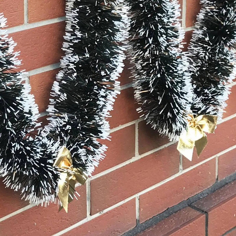 Behogar 2M Božićni ukrasi Zeleni vijenac s mašnom Viseći ukrasi za božićno drvce Zidni prozor Potrepštine za božićne zabave