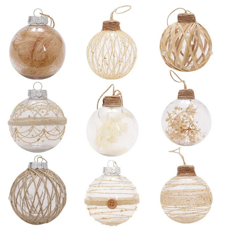 6 komada Božićna kuglica od 8 cm Ukras za božićno drvce Kućni božićni viseći privjesak Novogodišnji ukrasi za zabavu Poklon Navidad 2024