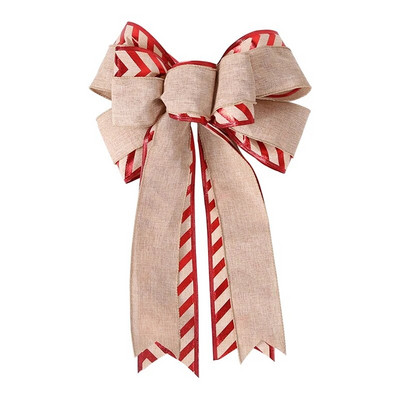 Velika božićna mašna Ukras za božićno drvce Novogodišnji ukrasi Božićna zabava Mašne s vrpcom Lanena mašna Dekoracija doma