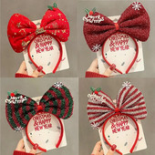 2023. Nova božićna traka za kosu s jelenjim rogovima Ženska traka za kosu Djeda Božićnjaka Pokrivala za glavu Blagdanska haljina Traka za kosu Traka za kosu Pokrivala