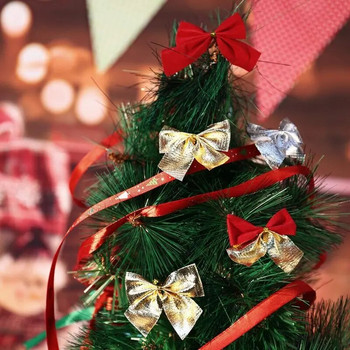 12 τμχ Χριστουγεννιάτικα Φιόγκοι Κρεμαστό Στολίδι Χρυσό Ασημί Κόκκινο Φιόγκο Χριστουγεννιάτικο Δέντρο Στολίδι Σπίτι Χριστουγεννιάτικο πάρτι Πρωτοχρονιάτικο Διακόσμηση