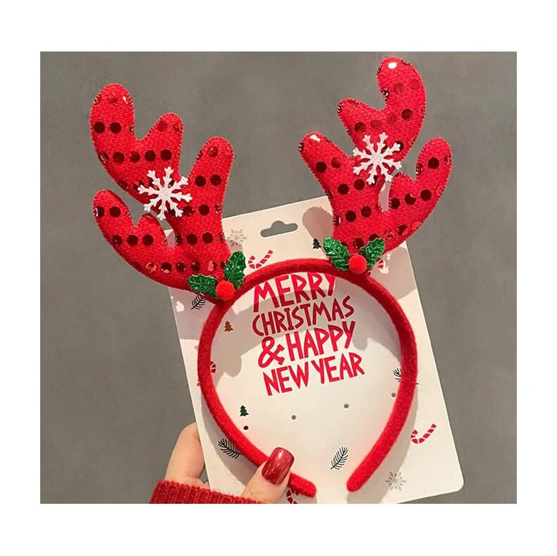 Božićna traka za glavu Crtić Djed Mraz Snjegović Elk Traka za kosu Pokloni Sretna Nova 2024. Sretan Božić Pokrivala za glavu