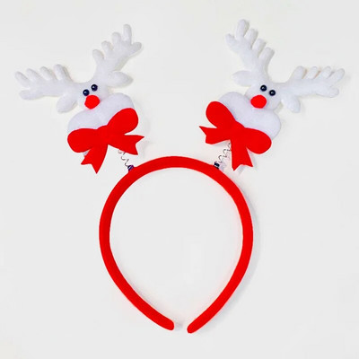 2024. gada jauns Ziemassvētku Sens Brieža raga matu lente Sieviešu Ziemassvētku vecīša matu lente Galvassegas Svētku kleita Galvas lenta Matu lente Galvassegas