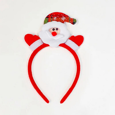 2024. gada jauns Ziemassvētku Sens Brieža raga matu lente Sieviešu Ziemassvētku vecīša matu lente Galvassegas Svētku kleita Galvas lenta Matu lente Galvassegas